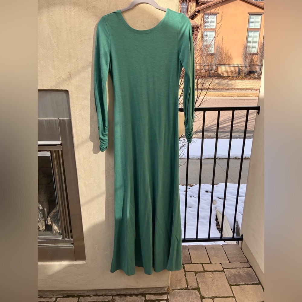 Sam & Lavi Teal Long Sleeve Dress